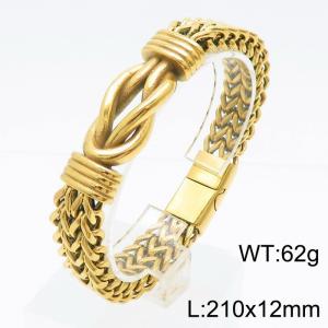 Stainless Steel Bracelet Wheat Ear Handover Easy Buckle Men's Bracelet Party Jewelry - KB180708-KFC