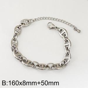 Stainless steel geometric pig nose bracelet - KB180714-Z