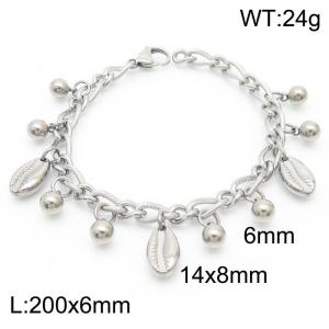 Elegant and trendy steel ball geometric steel color bracelet - KB180790-Z
