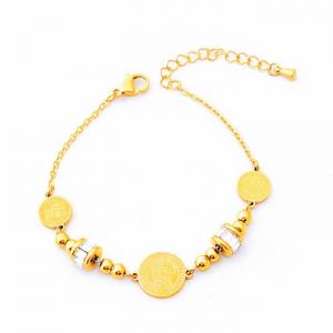 Stainless Steel Gold-plating Bracelet - KB180899-WGJL