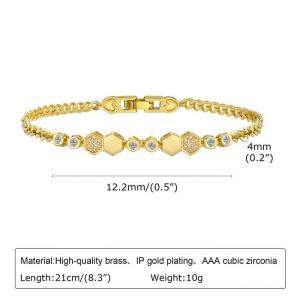 Stainless Steel Stone Bracelet - KB180915-WGSF