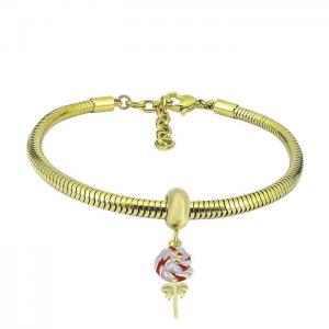 Stainless Steel Gold-plating Bracelet - KB180958-PA