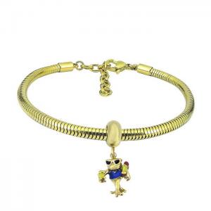 Stainless Steel Gold-plating Bracelet - KB180960-PA