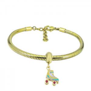 Stainless Steel Gold-plating Bracelet - KB180961-PA