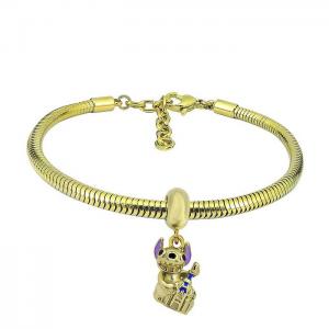 Stainless Steel Gold-plating Bracelet - KB180962-PA