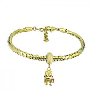 Stainless Steel Gold-plating Bracelet - KB180963-PA