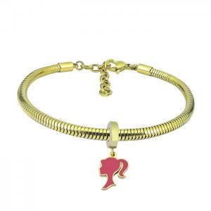 Stainless Steel Gold-plating Bracelet - KB180964-PA