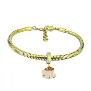 Stainless Steel Gold-plating Bracelet - KB180966-PA