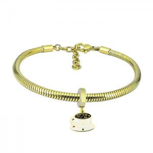 Stainless Steel Gold-plating Bracelet - KB180967-PA