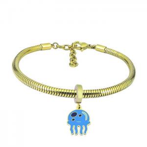 Stainless Steel Gold-plating Bracelet - KB180968-PA