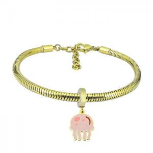 Stainless Steel Gold-plating Bracelet - KB180969-PA