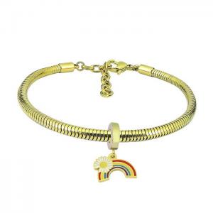 Stainless Steel Gold-plating Bracelet - KB180973-PA
