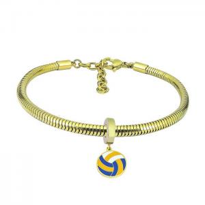 Stainless Steel Gold-plating Bracelet - KB180975-PA