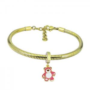 Stainless Steel Gold-plating Bracelet - KB180976-PA