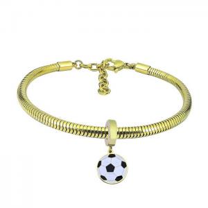 Stainless Steel Gold-plating Bracelet - KB180977-PA