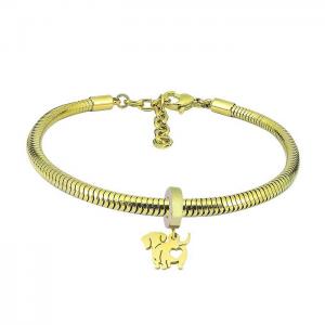 Stainless Steel Gold-plating Bracelet - KB180979-PA