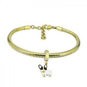 Stainless Steel Gold-plating Bracelet - KB180980-PA