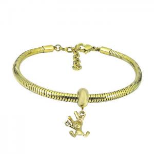 Stainless Steel Gold-plating Bracelet - KB180981-PA