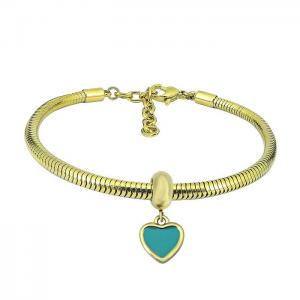 Stainless Steel Gold-plating Bracelet - KB180982-PA