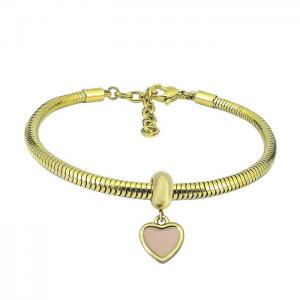 Stainless Steel Gold-plating Bracelet - KB180984-PA