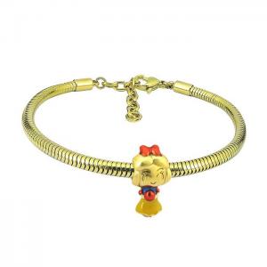 Stainless Steel Gold-plating Bracelet - KB180985-PA