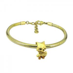 Stainless Steel Gold-plating Bracelet - KB180986-PA