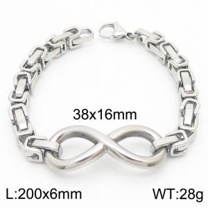 Trendy Titanium Steel Emperor Infinite 8-character Gold Bracelet - KB181187-Z