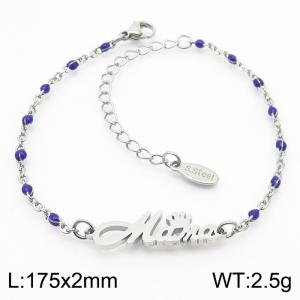 Fashionable Titanium Steel Purple Bohemian Steel Bracelet - KB181202-Z