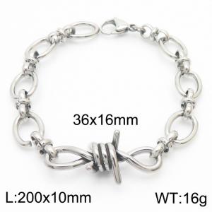 Personalized titanium steel wrapped interlocking bracelet - KB181220-Z