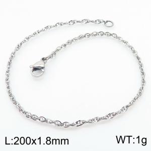Fashion Jewelry 200x1.8mm Link Bracelet Silver Color Chain Necklace Rope Chain Bracelets for Women - KB181396-Z