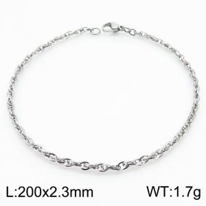 Fashion Jewelry 200x2.3mm Link Bracelet Silver Color Chain Necklace Rope Chain Bracelets for Women - KB181399-Z