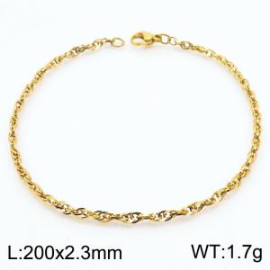 Fashion Jewelry 200x2.3mm Link Bracelet Gold Plated Chain Bracelets Rope Chain Necklace for Women - KB181400-Z