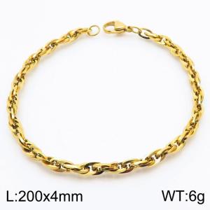 200x4mm Fashion Stainless Steel Bracelet Gold - KB181409-Z