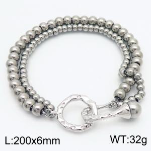 Stainless steel double steel ball French lady  bracelet - KB181460-Z