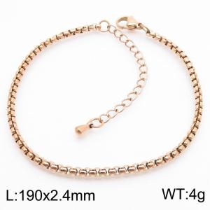 Stainless steel square pearl minimalist women's bracelet - KB181479-Z