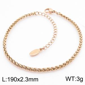 Japanese and Korean stainless steel corn chain minimalist women's bracelet - KB181482-Z