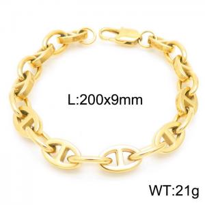 Stainless Steel Gold-plating Bracelet - KB181671-Z