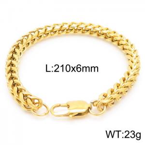 Stainless Steel Gold-plating Bracelet - KB181672-Z