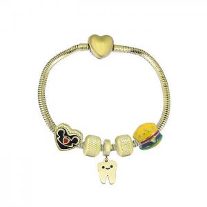 Stainless Steel Gold-plating Bracelet - KB182035-PA