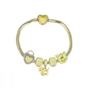 Stainless Steel Gold-plating Bracelet - KB182046-PA