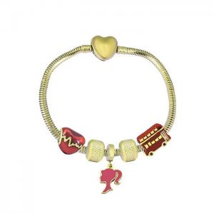 Stainless Steel Gold-plating Bracelet - KB182055-PA