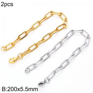 Stainless Steel Gold-plating Bracelet - KB182588-Z