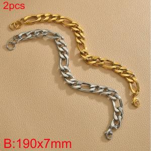 Stainless Steel Gold-plating Bracelet - KB182589-Z