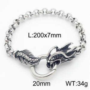Stainless Steel Bracelet(Men) - KB182638-Z