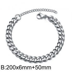 Trendy and domineering steel six sided grinding 200X6mm stainless steel bracelet - KB182791-Z