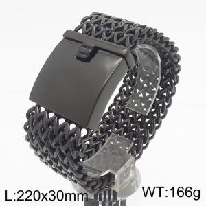 European and American personalized square fish scale men's stainless steel bracelet - KB182947-KFC