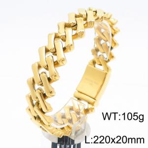 Stainless Steel Gold-plating Bracelet - KB182971-KJX
