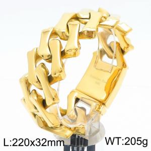 Stainless Steel Gold-plating Bracelet - KB182975-KJX