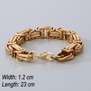 Stainless Steel Gold-plating Bracelet - KB182998-JG