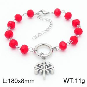 Stainless Steel Crystal Bracelet - KB183008-TJG